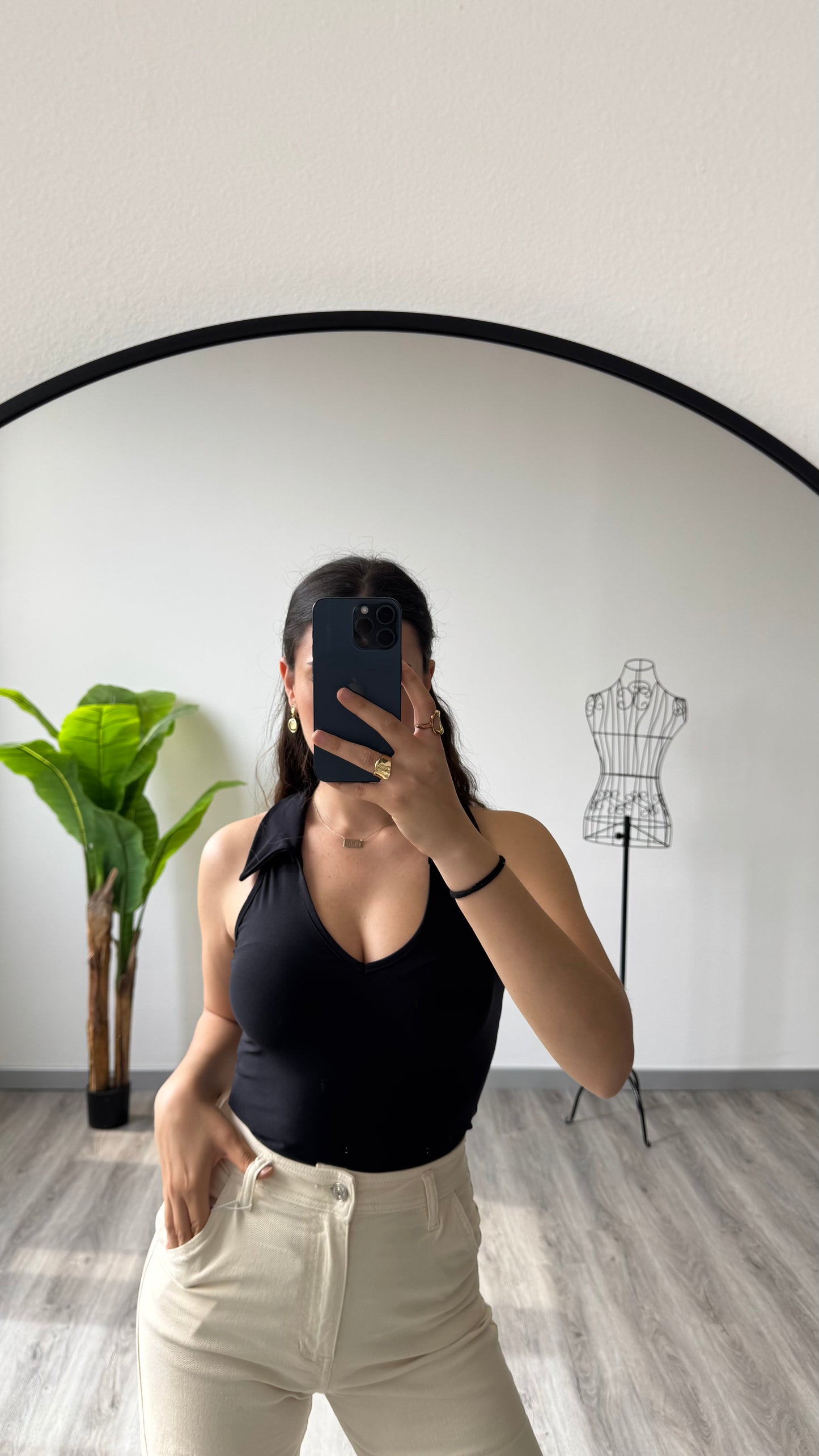 BODY SCOLLO CAMICIA