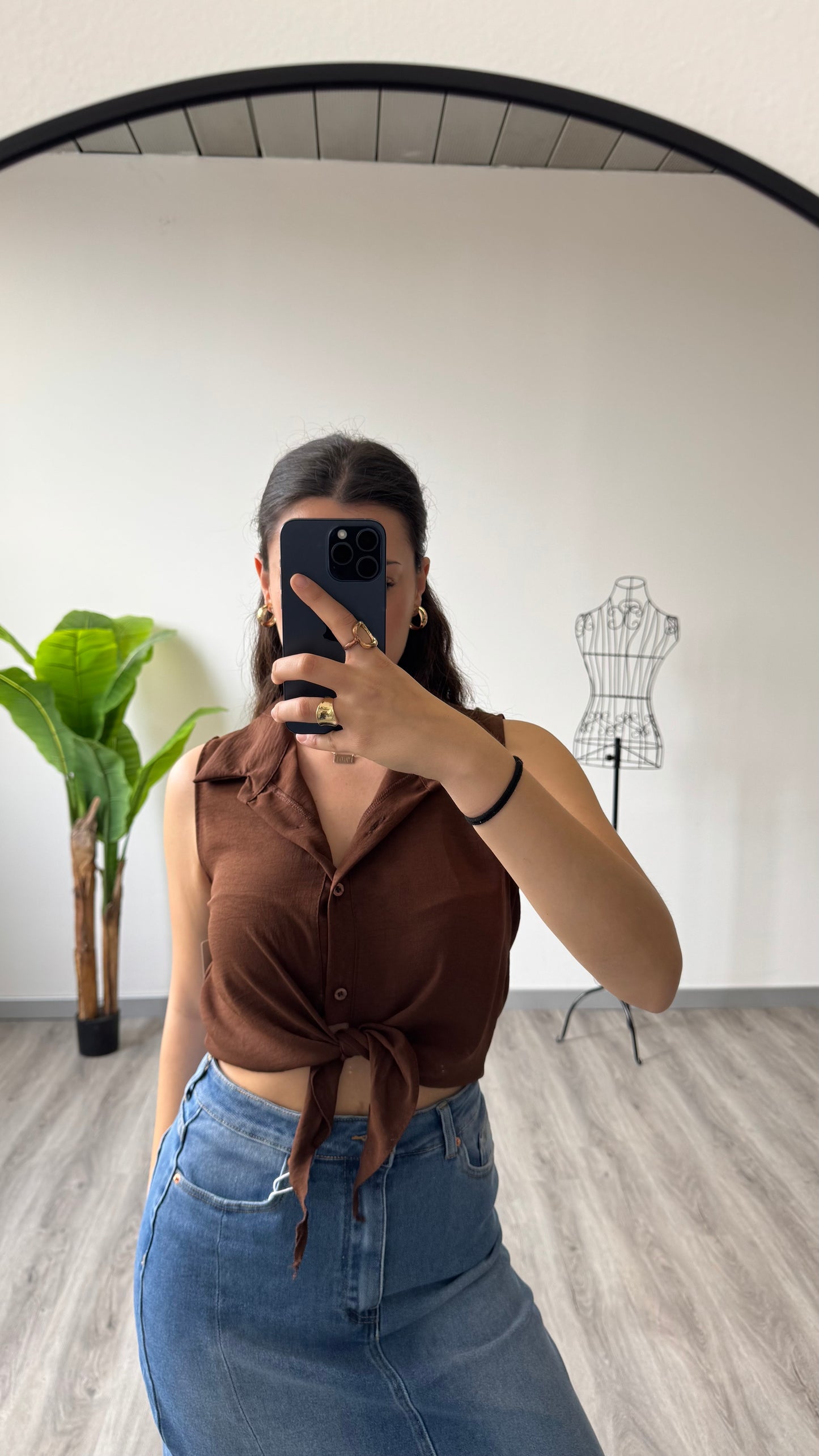 TOP CAMICIA CON NODO