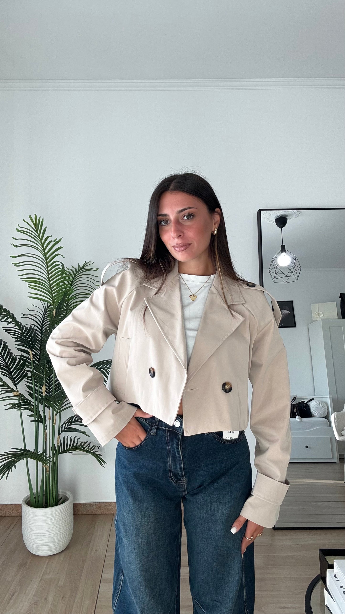 TRENCH CROP “COTONE”