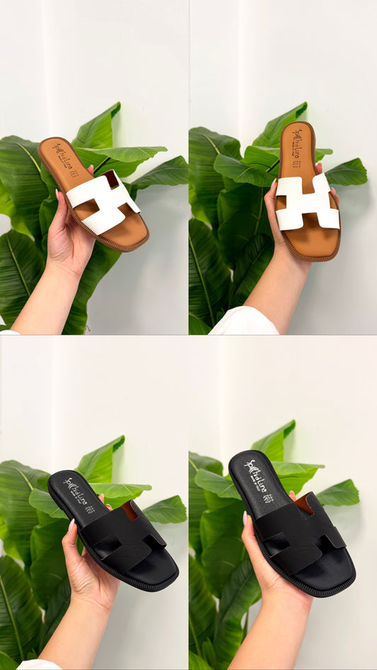CIABATTA BASIC CHOCO/WHITE/BLACK/CUOIO