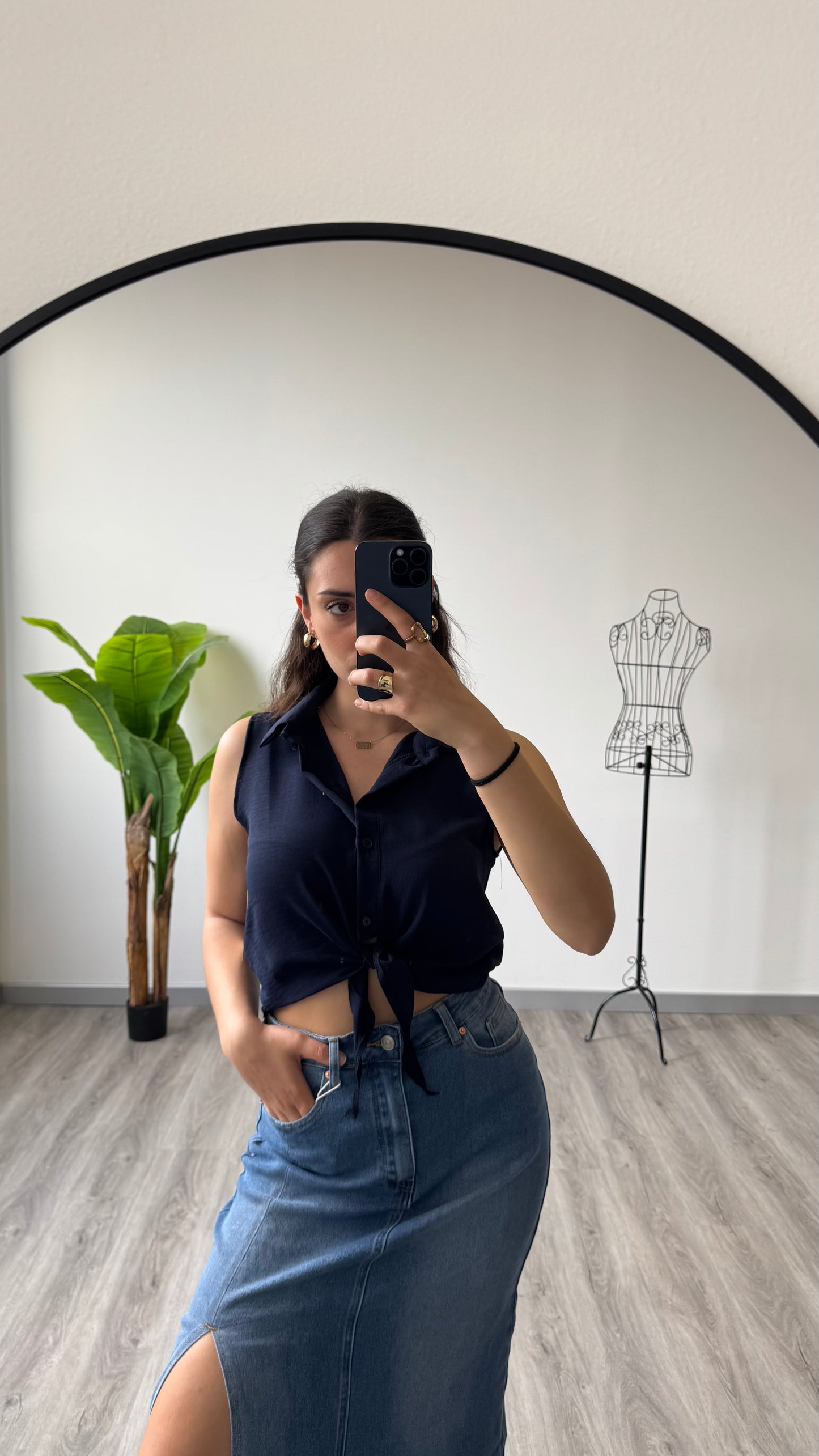 TOP CAMICIA CON NODO
