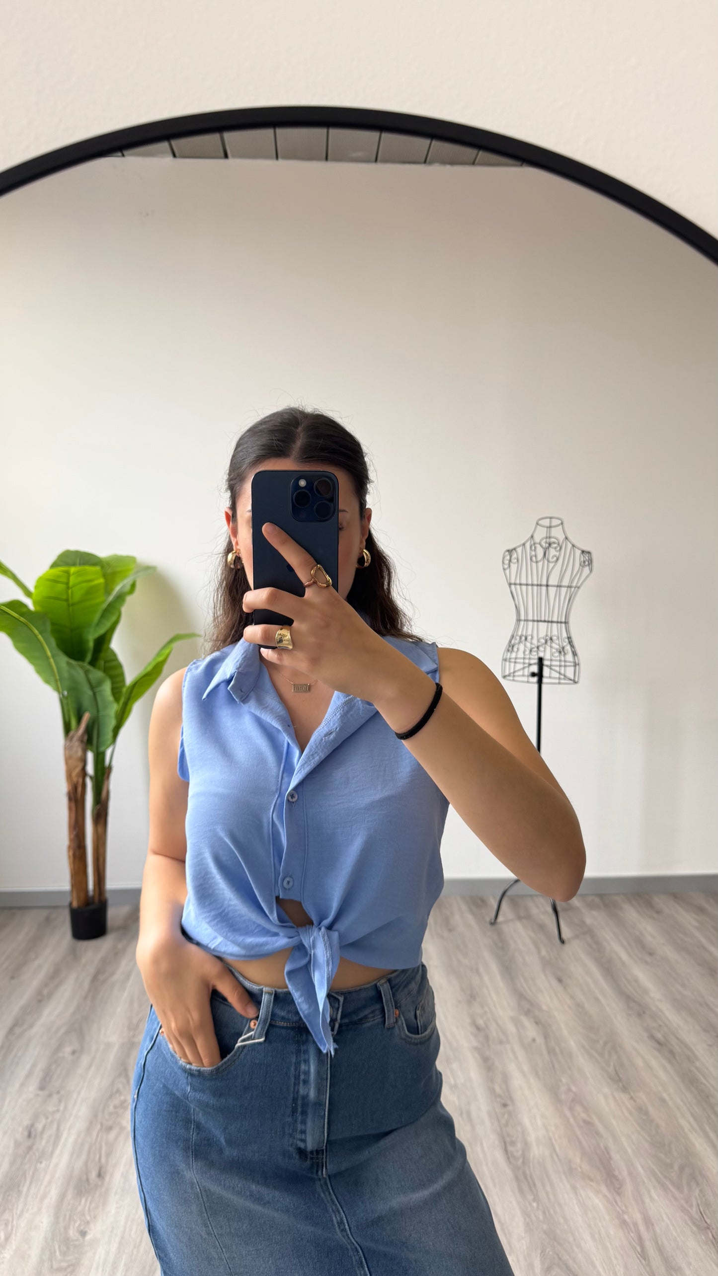 TOP CAMICIA CON NODO