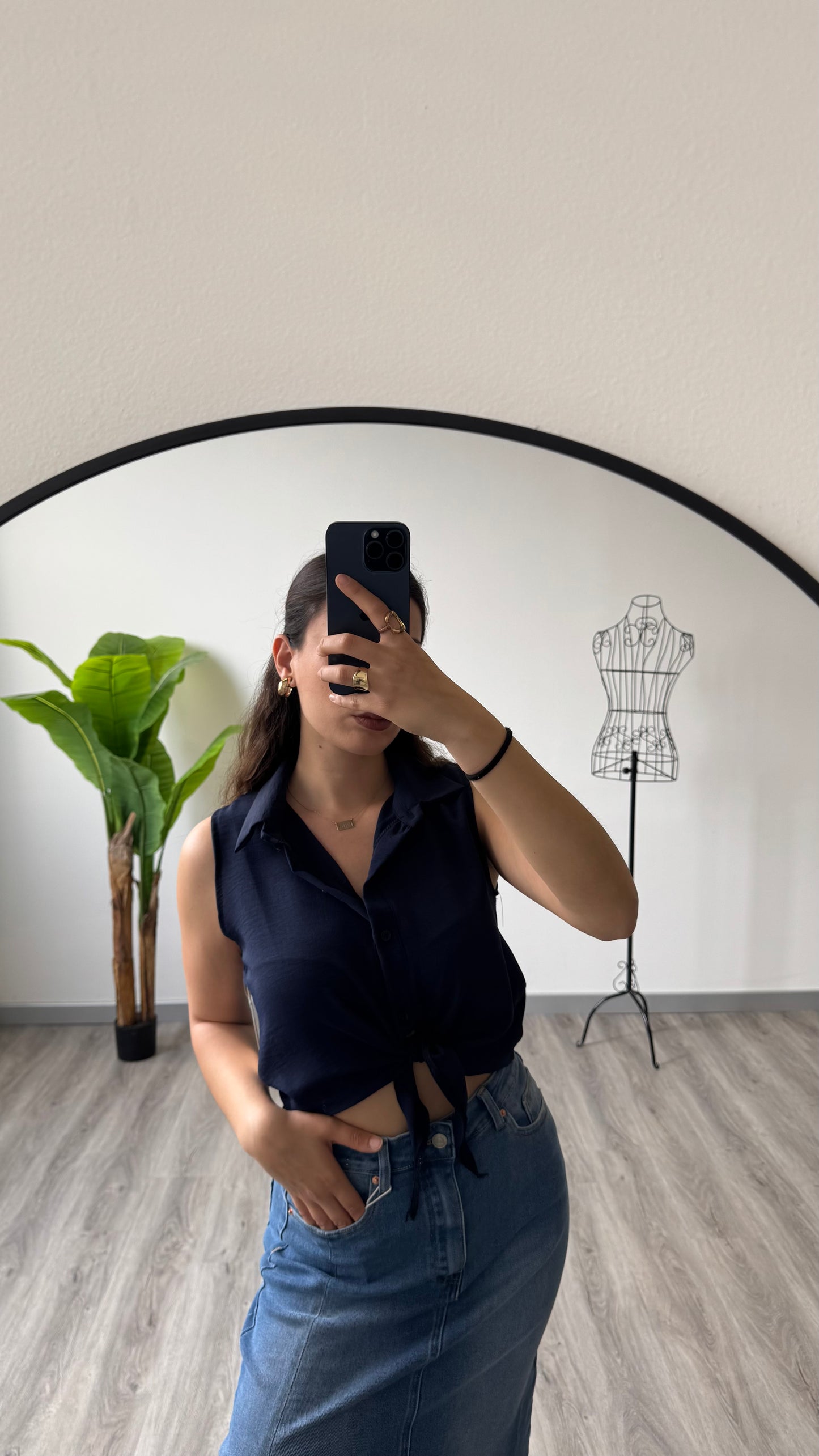 TOP CAMICIA CON NODO