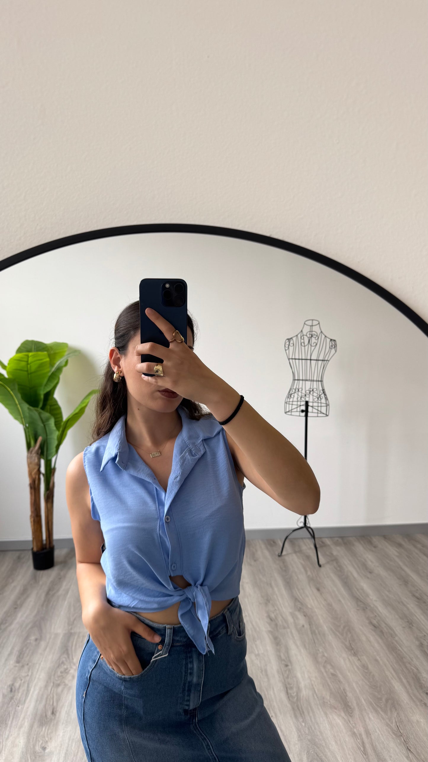 TOP CAMICIA CON NODO