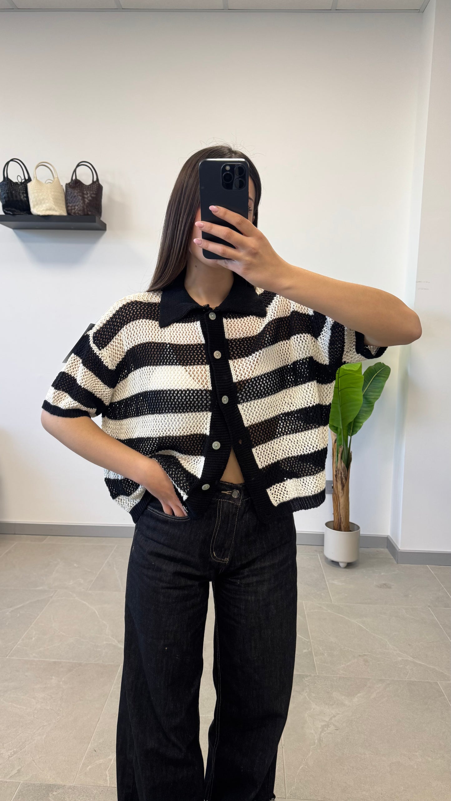 CARDIGAN A POLO “IN FILO”