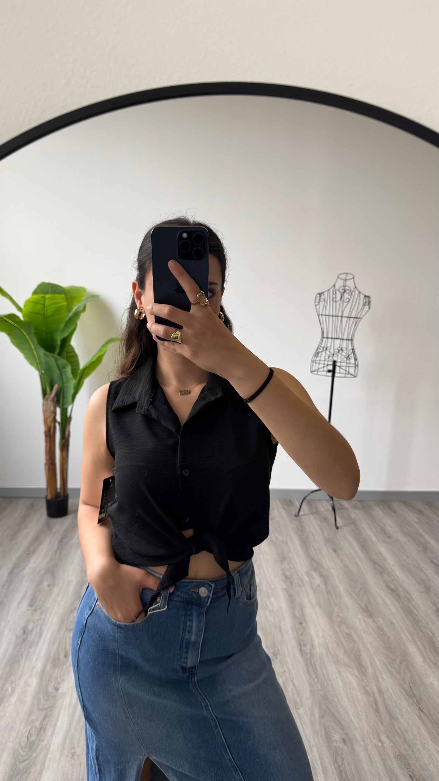 TOP CAMICIA CON NODO