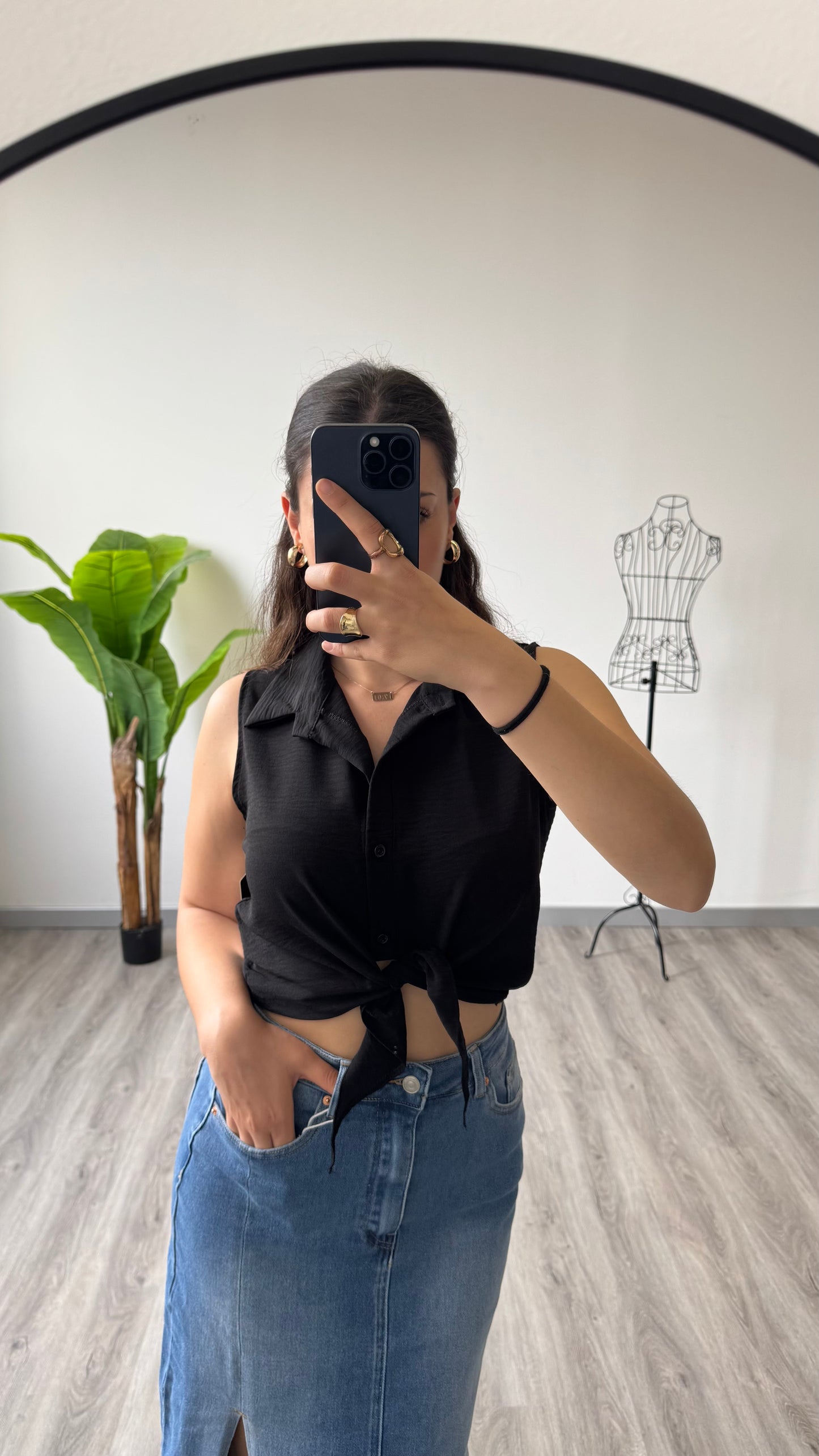 TOP CAMICIA CON NODO