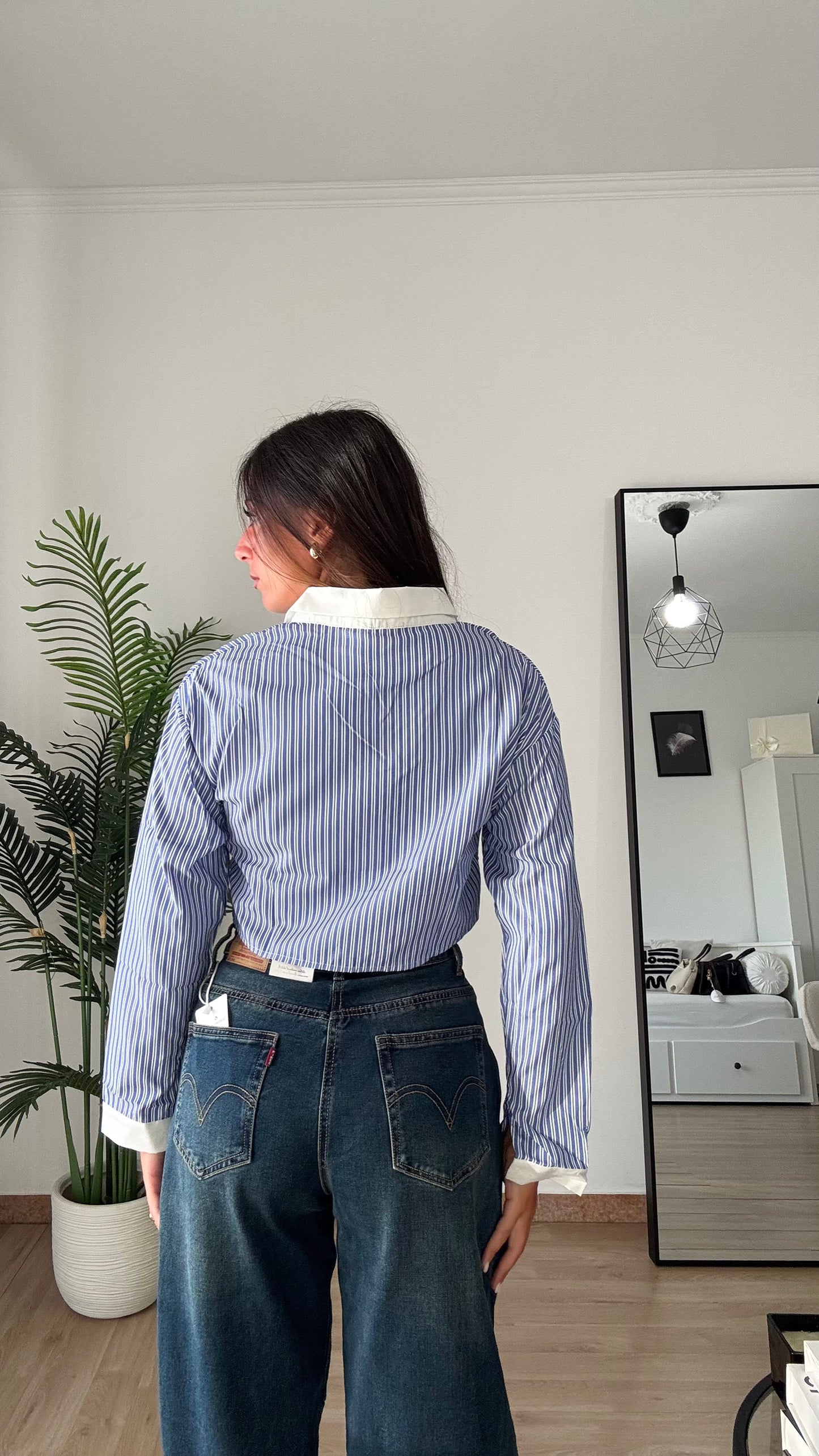 CAMICIA CROP “GESSATA”