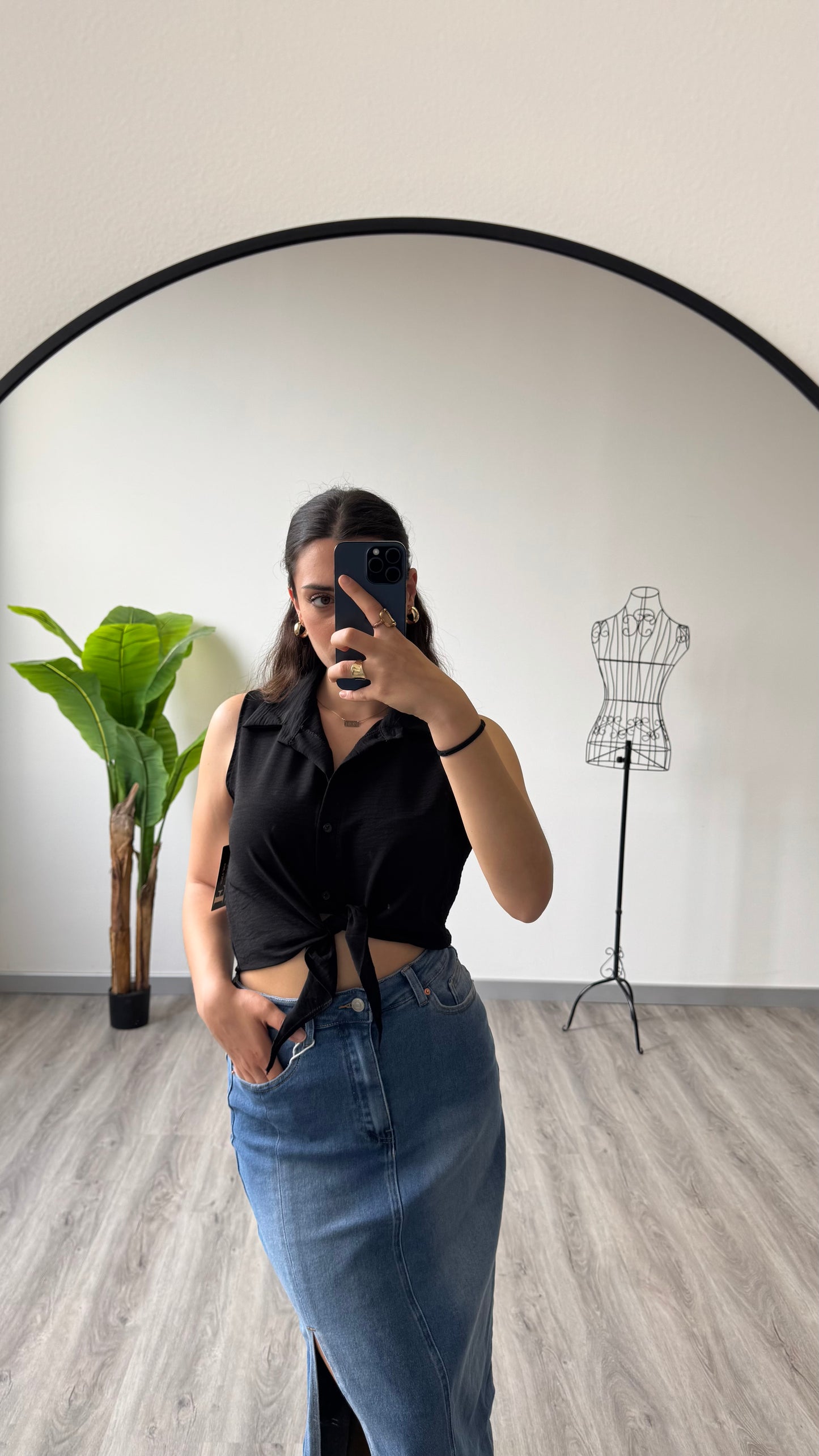 TOP CAMICIA CON NODO