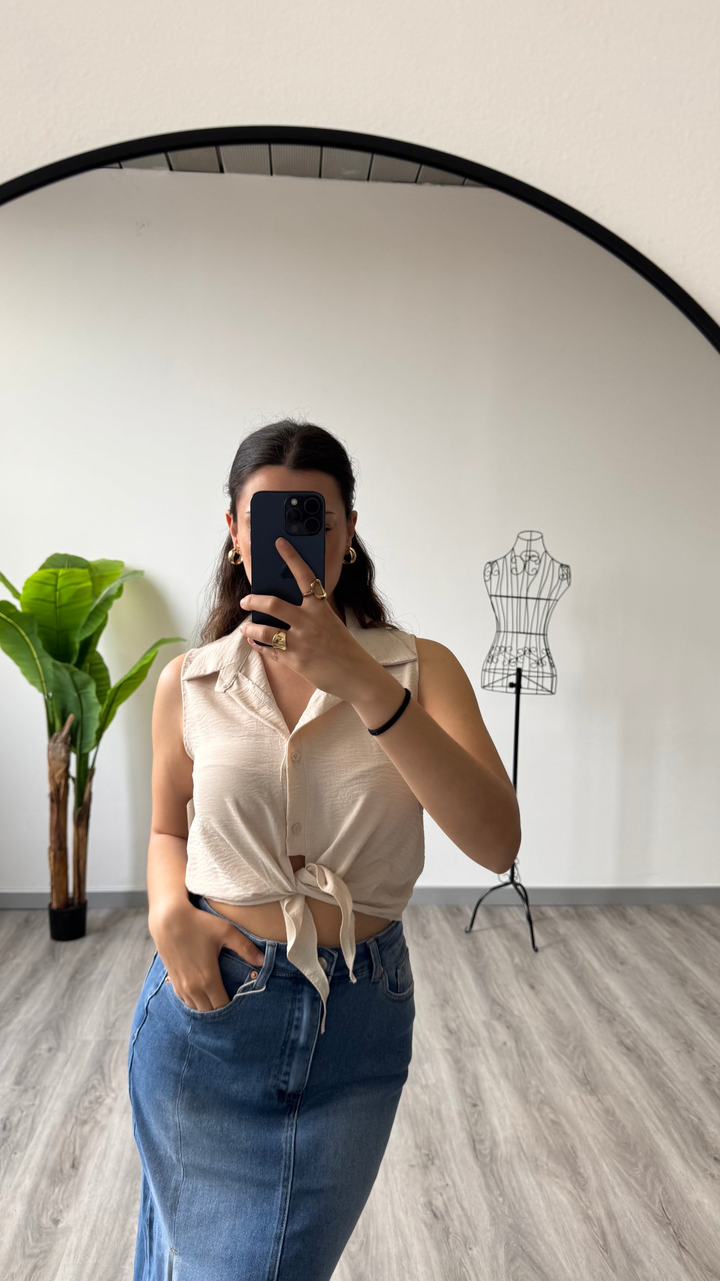 TOP CAMICIA CON NODO
