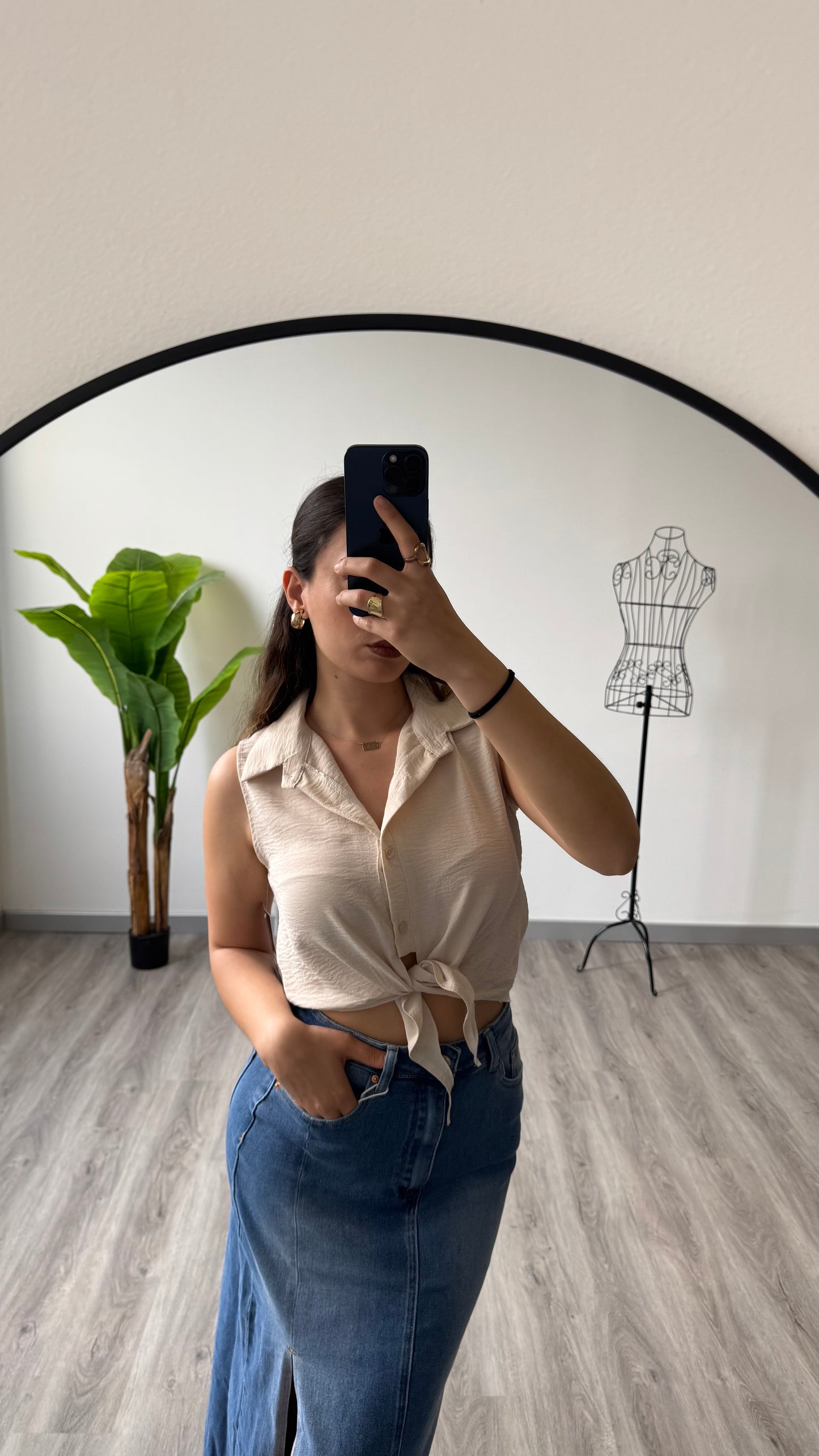TOP CAMICIA CON NODO