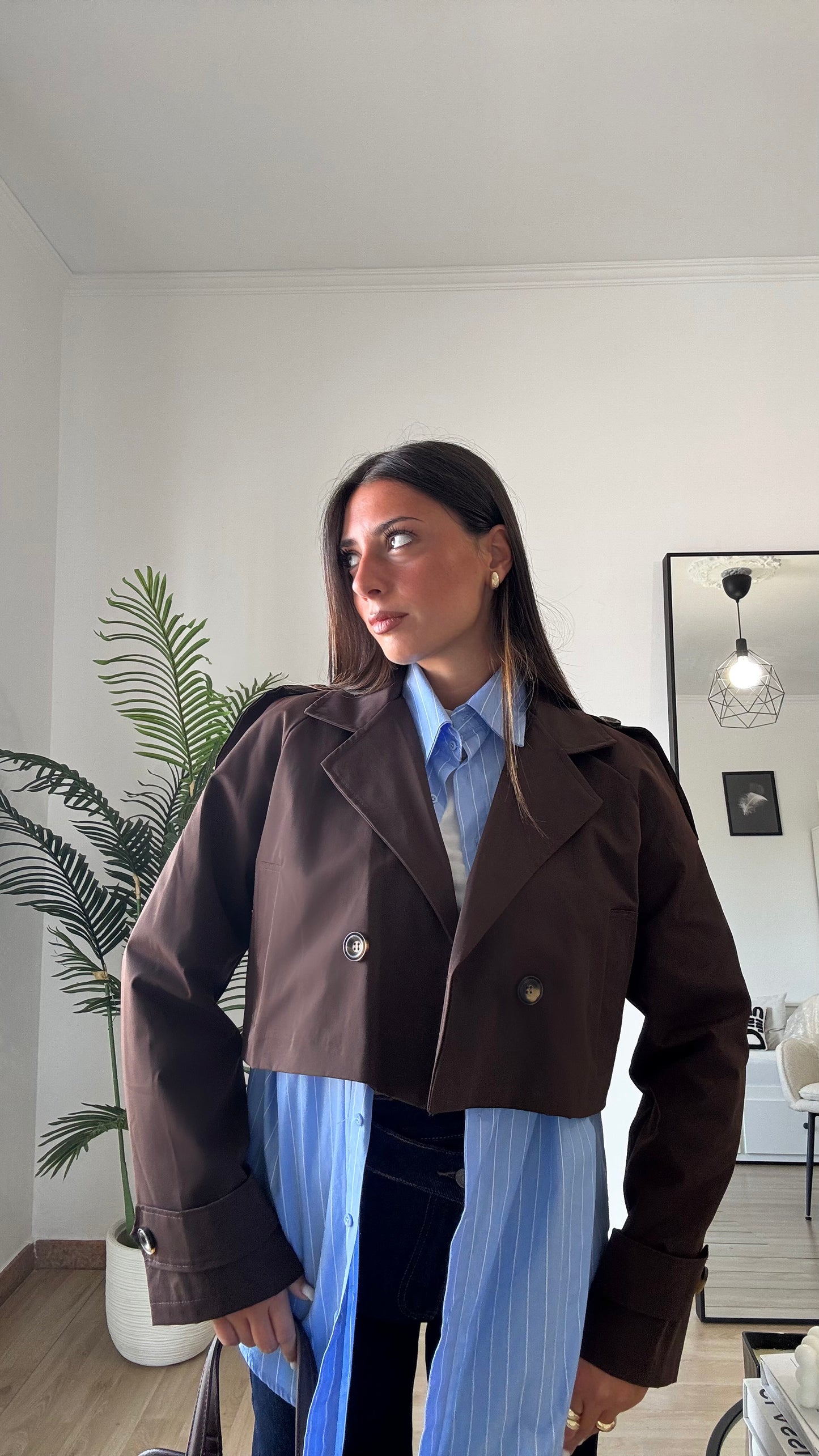 TRENCH CROP “COTONE”