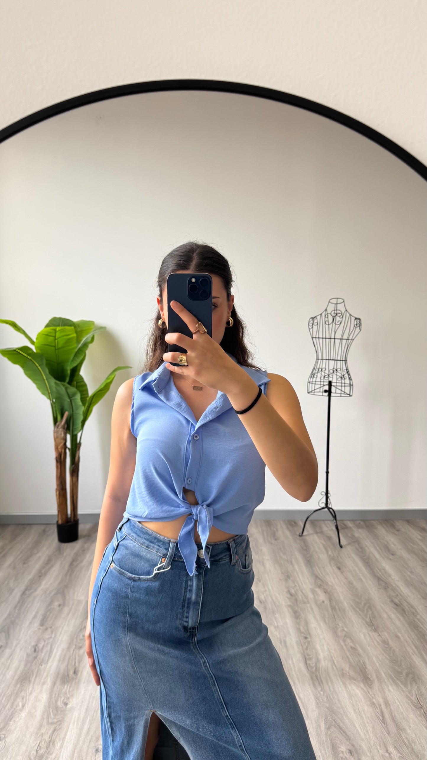 TOP CAMICIA CON NODO