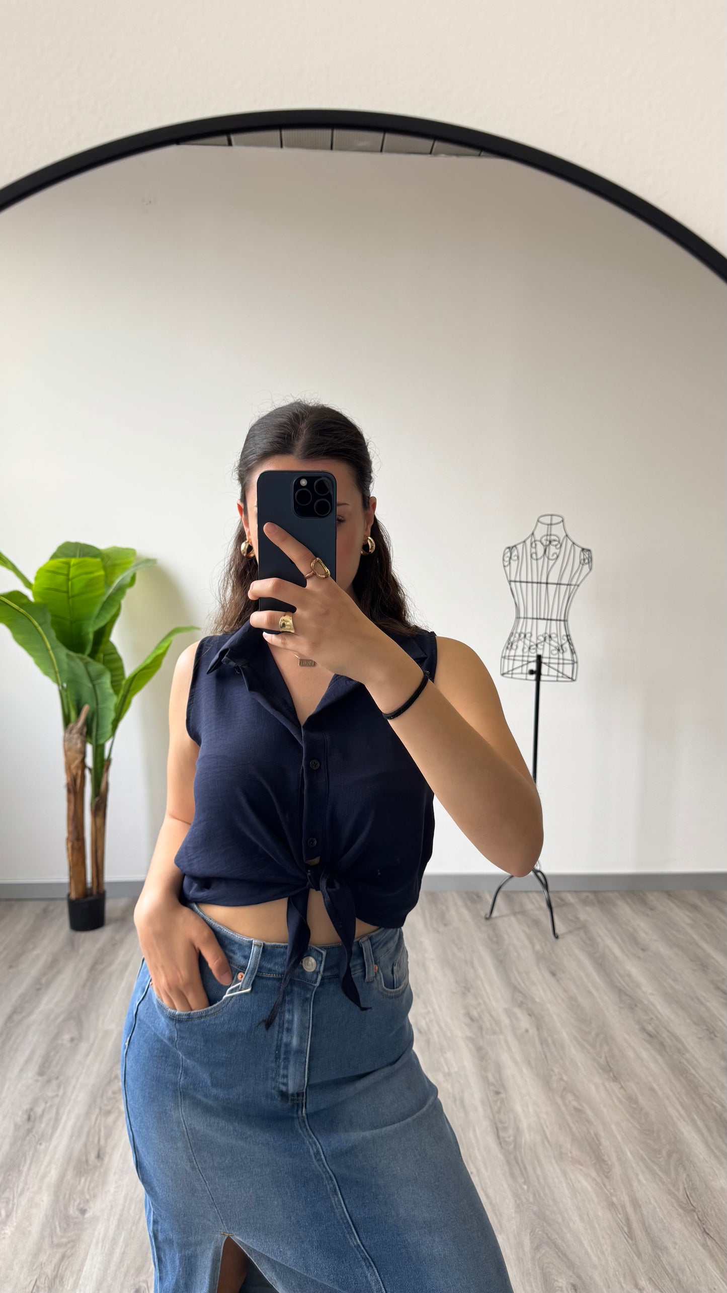 TOP CAMICIA CON NODO