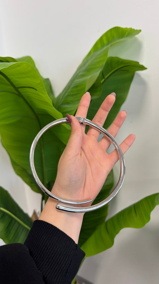 COLLANA INCROCIO ACCIAIO