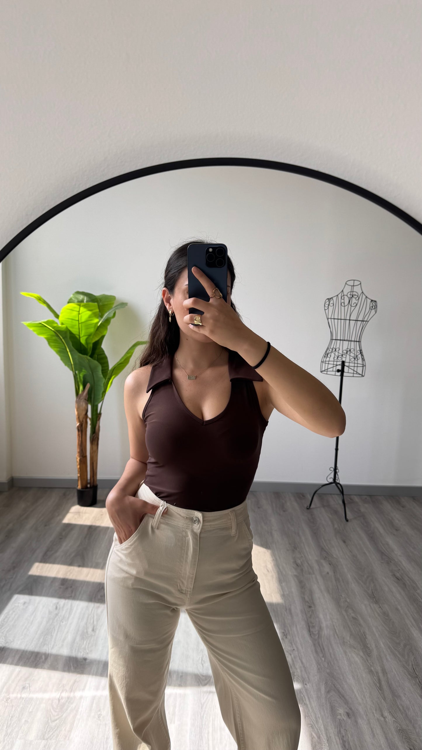 BODY SCOLLO CAMICIA