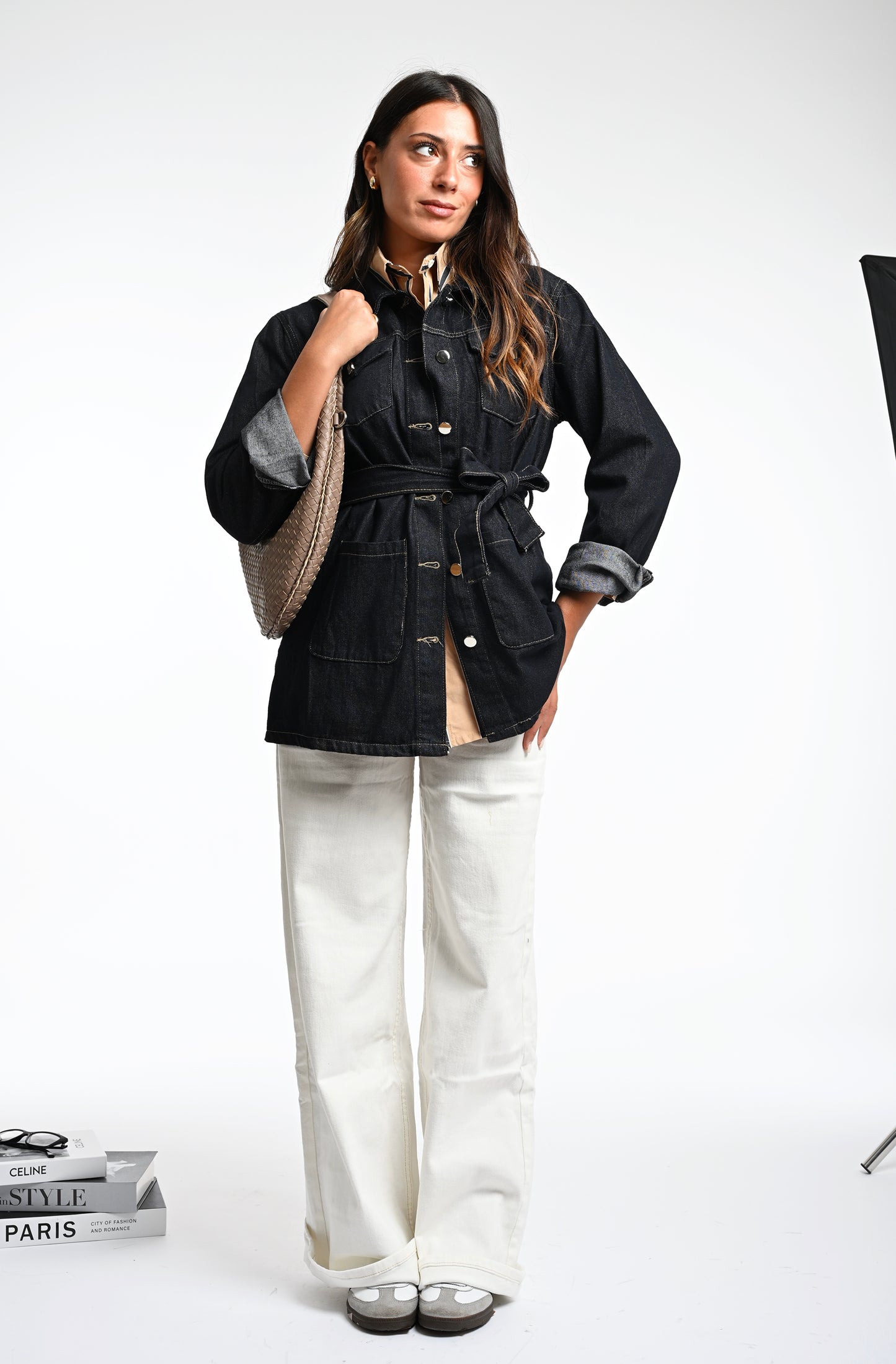 JEANS WIDE LEG “WHITE D5623”
