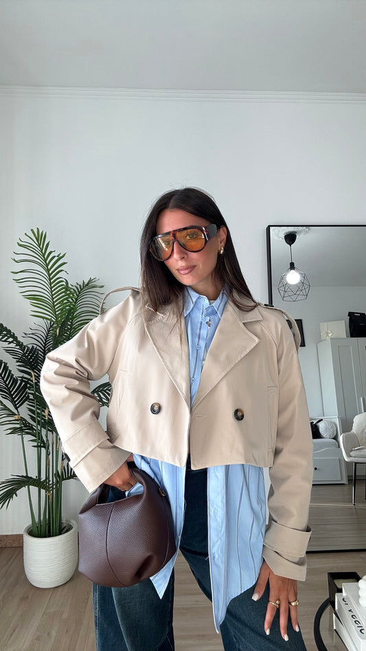 TRENCH CROP “COTONE”