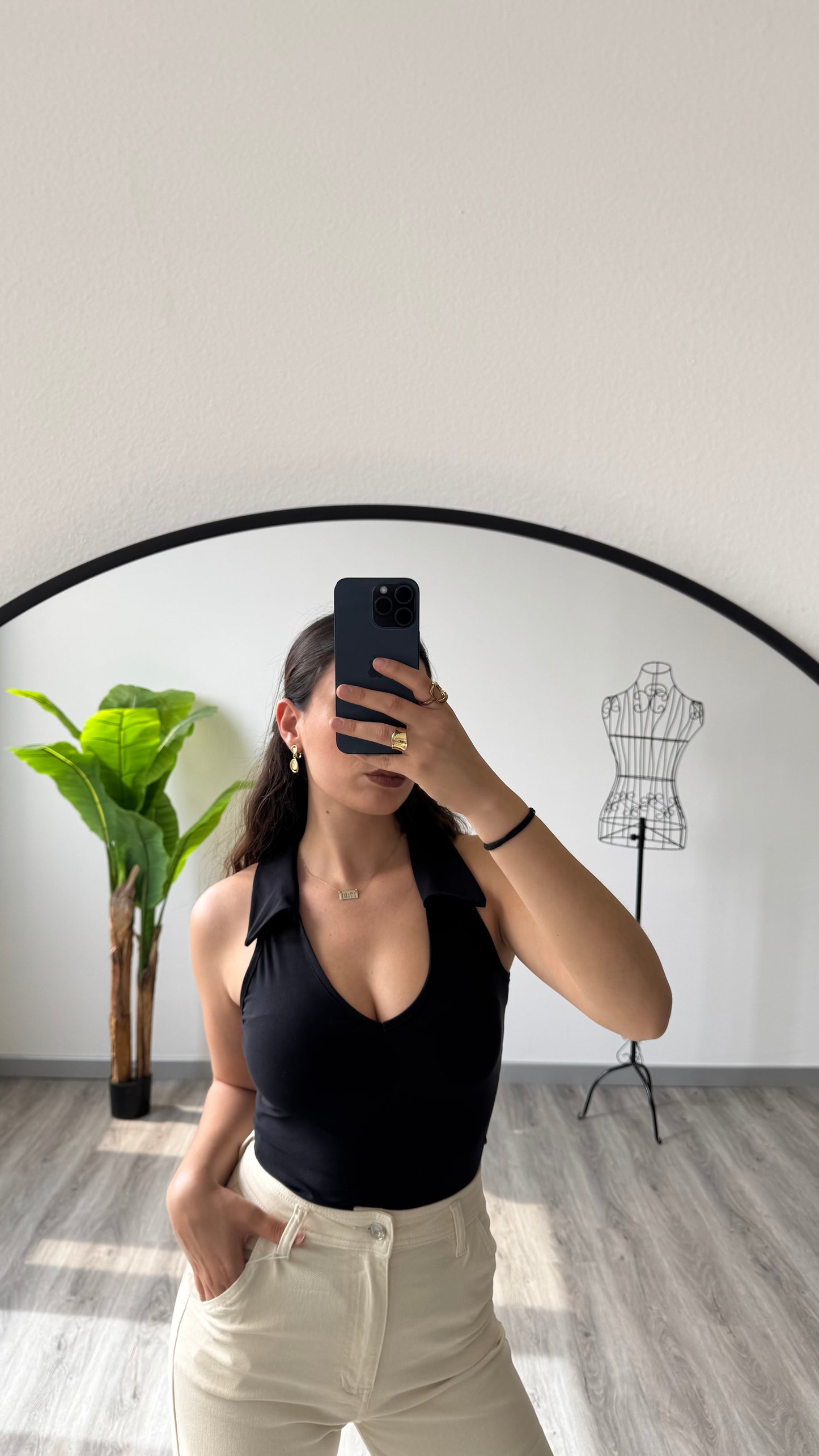 BODY SCOLLO CAMICIA