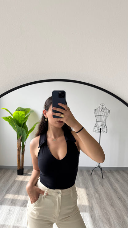 BODY SCOLLO CAMICIA