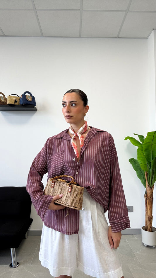 CAMICIA SEMI VELATA “GESSATA”