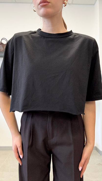 T-SHIRT CROP “TAGLIO VIVO”