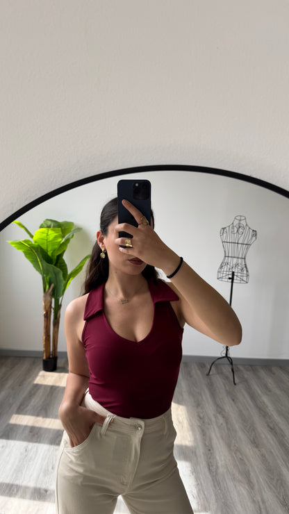 BODY SCOLLO CAMICIA