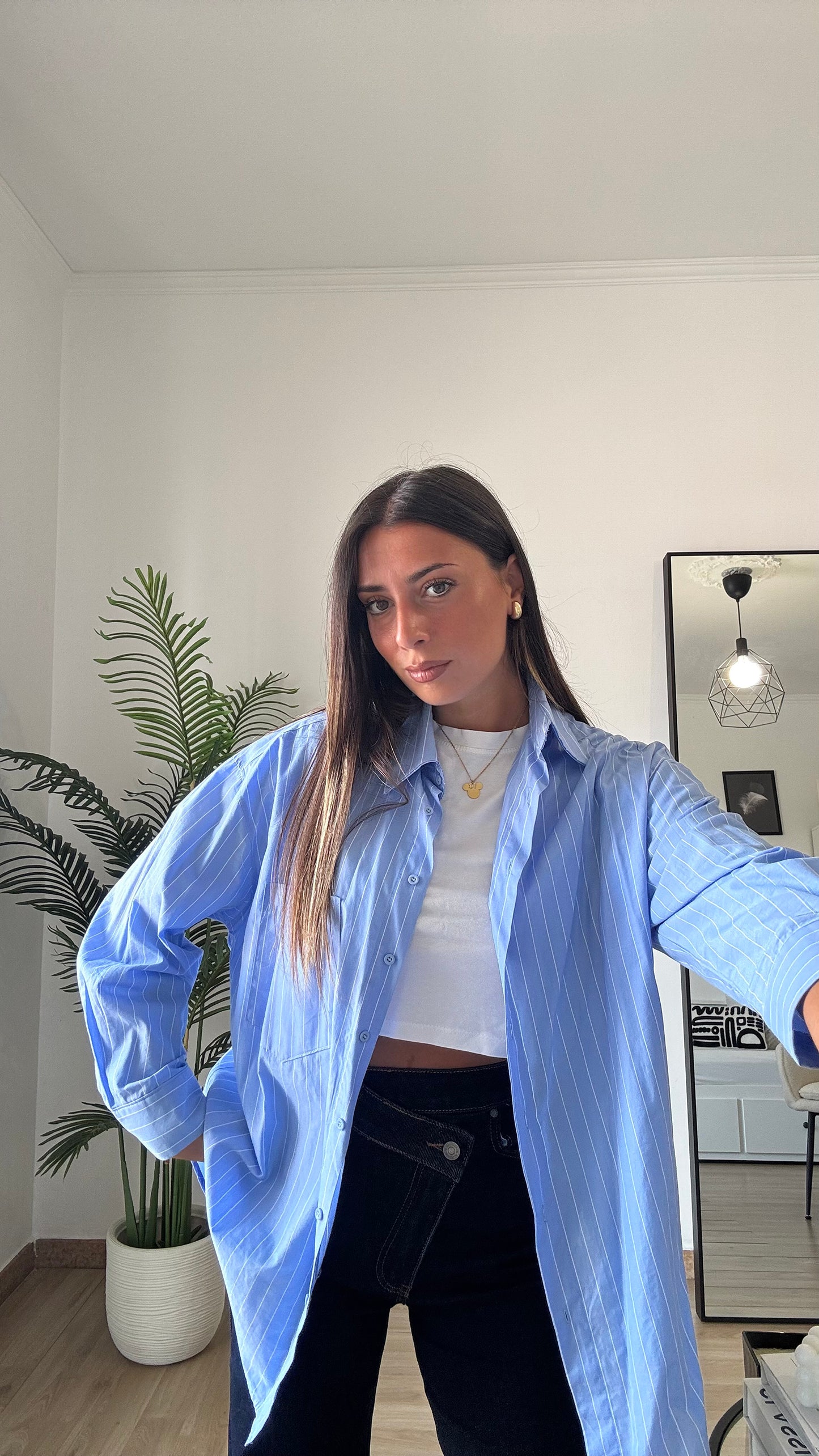 CAMICIA AZZURRA “GESSATA”