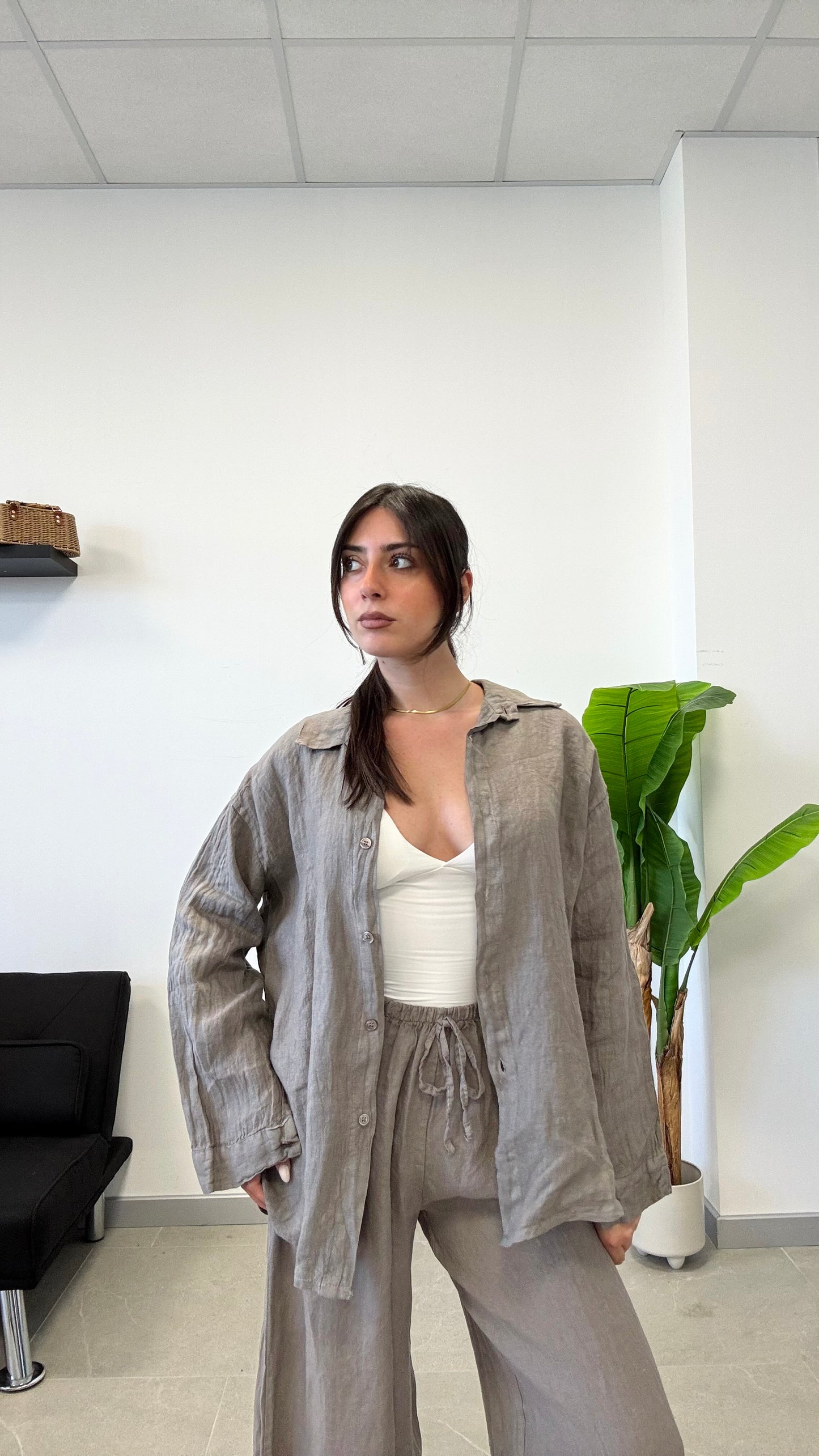 CAMICIA IN 100% LINO