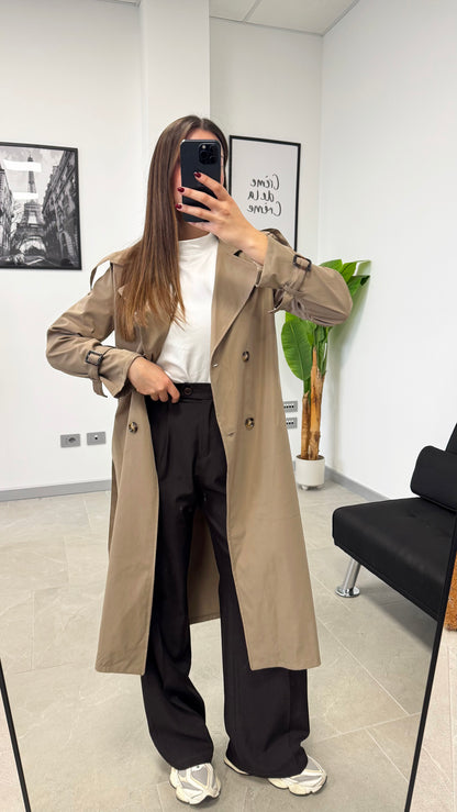 TRENCH IN COTONE MIDI