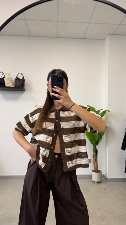 CARDIGAN A POLO “IN FILO”