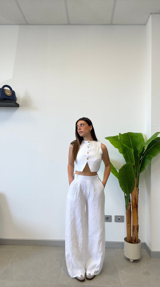 PANTALONE IN 100% LINO