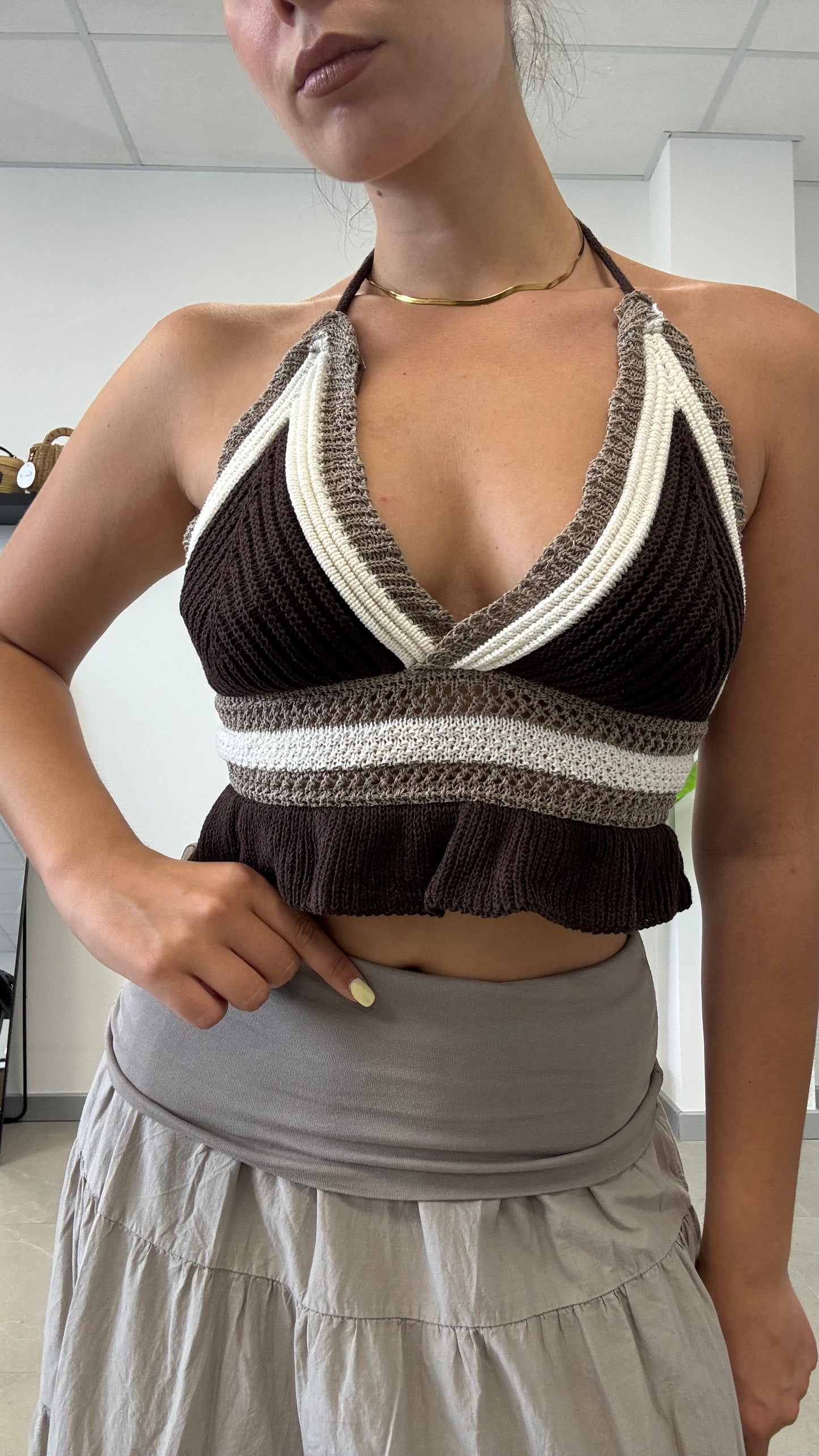 TOP A UNCINETTO “100% COTONE”