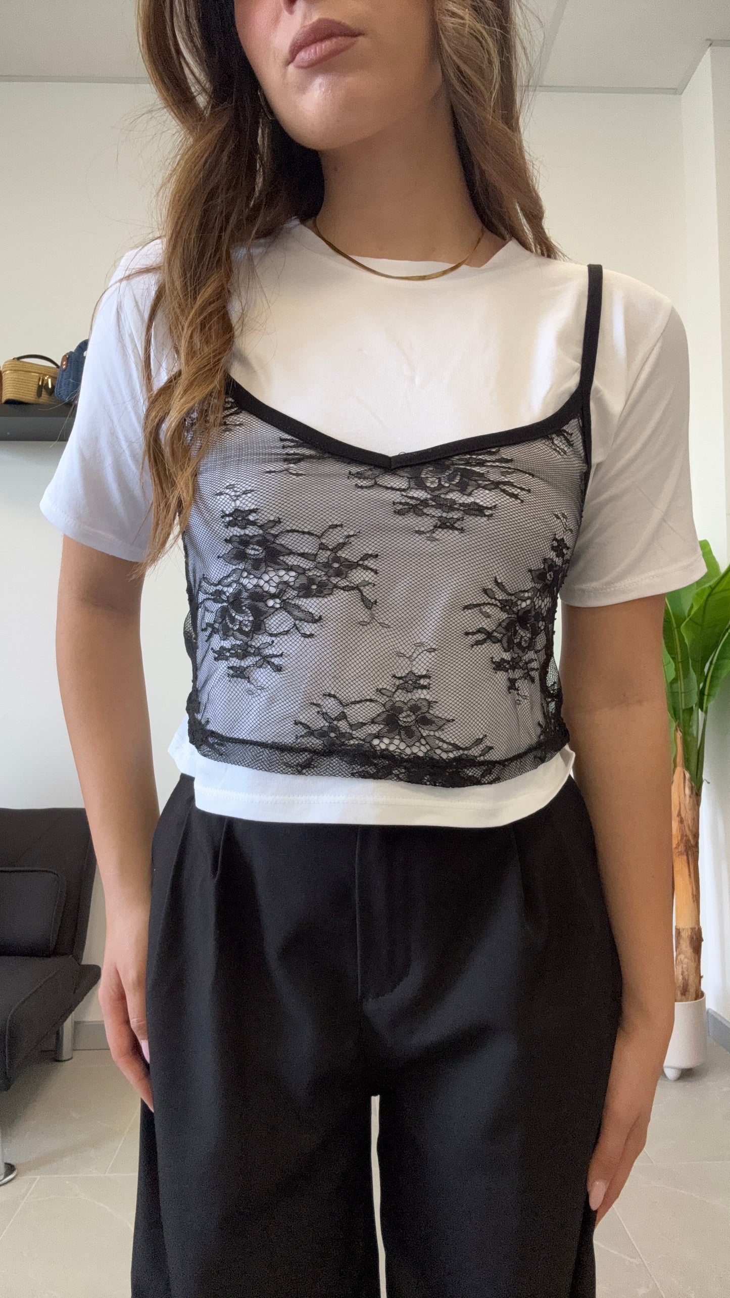 T SHIRT 100% cotone con TOP