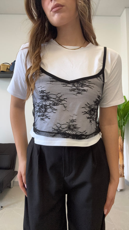 T SHIRT 100% cotone con TOP