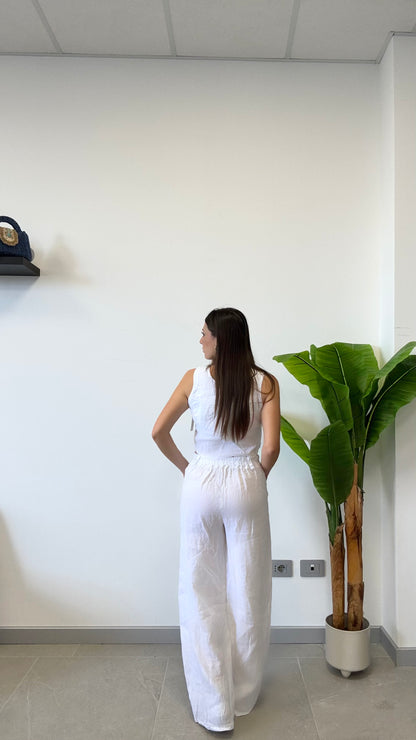 PANTALONE IN 100% LINO