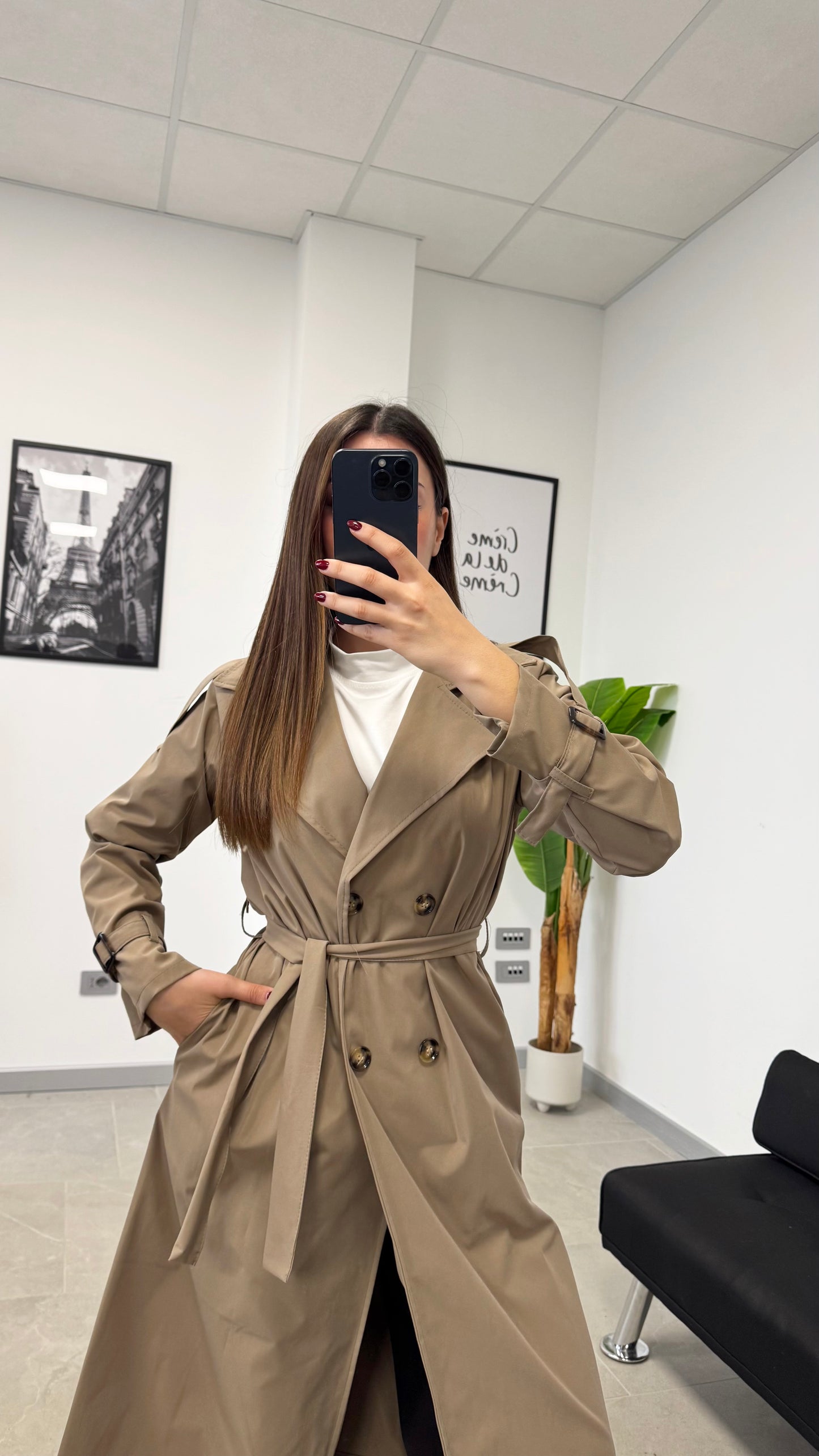 TRENCH IN COTONE MIDI