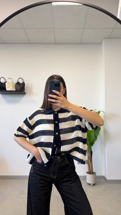 CARDIGAN A POLO “IN FILO”