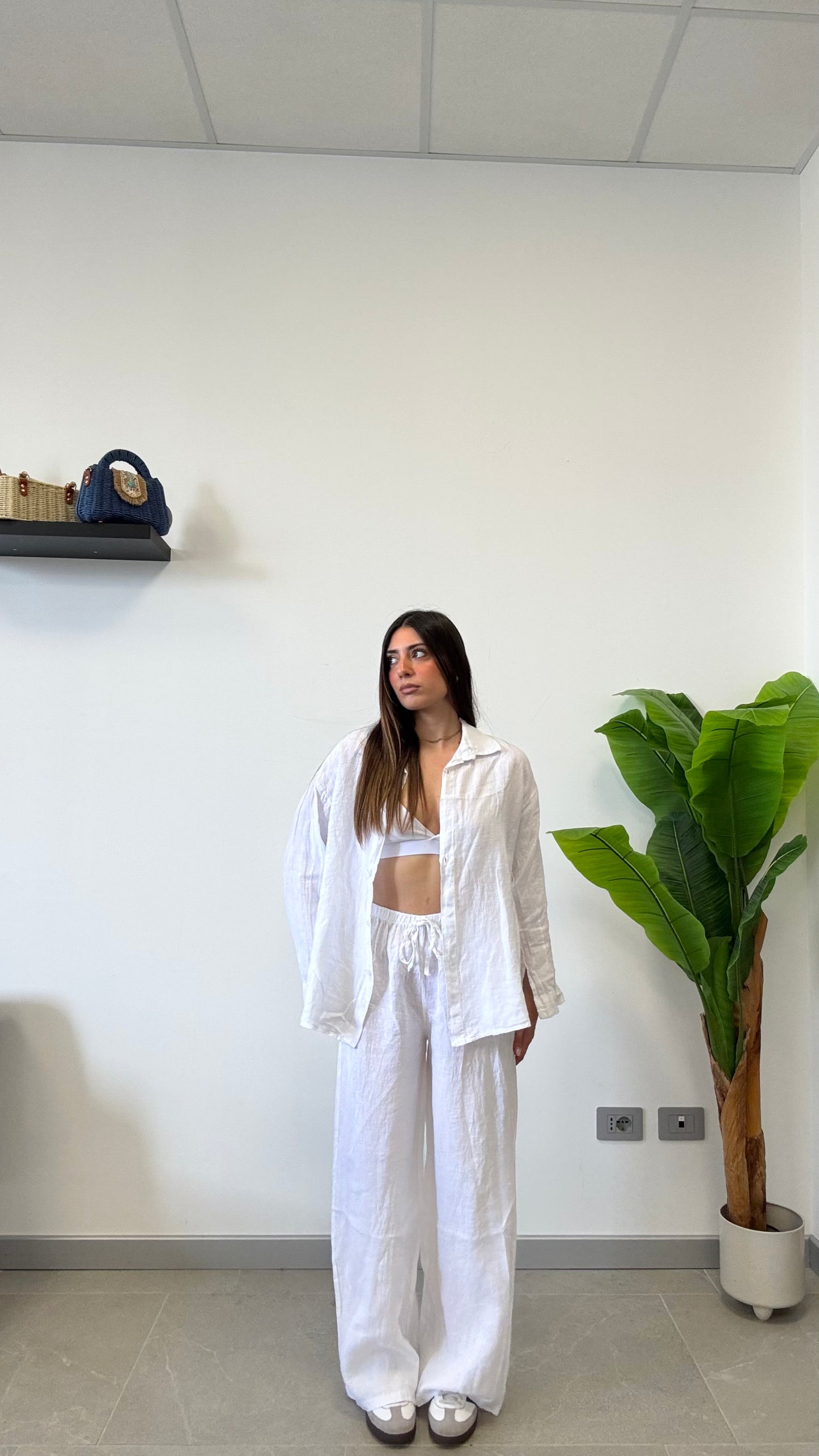 PANTALACCIO IN 100% LINO
