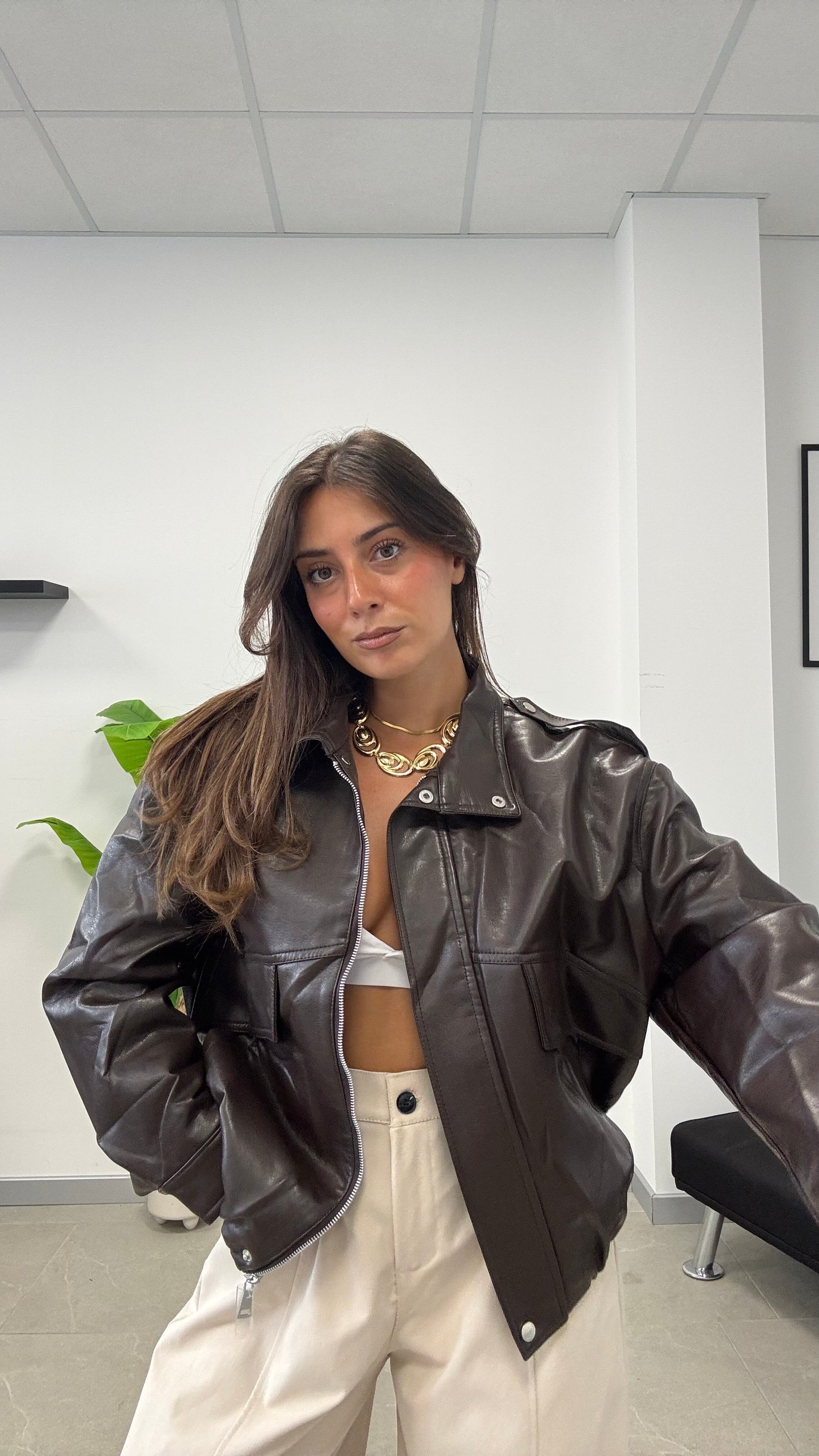 BOMBER ECOPELLE “CHOCO”