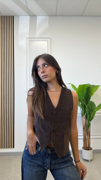 GILET in vellutino “MIRANDA”