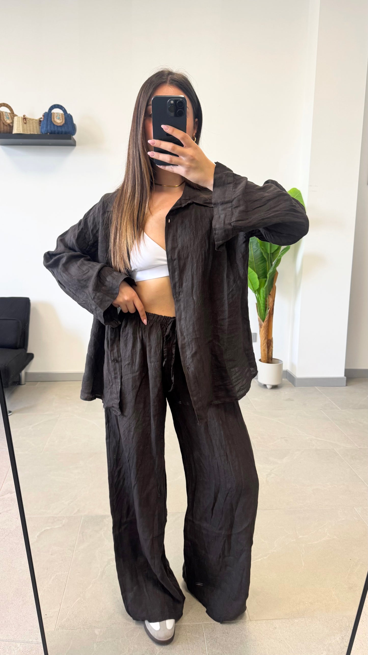 CAMICIA IN 100% LINO