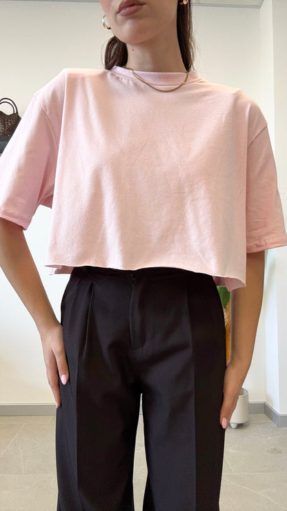 T-SHIRT CROP “TAGLIO VIVO”
