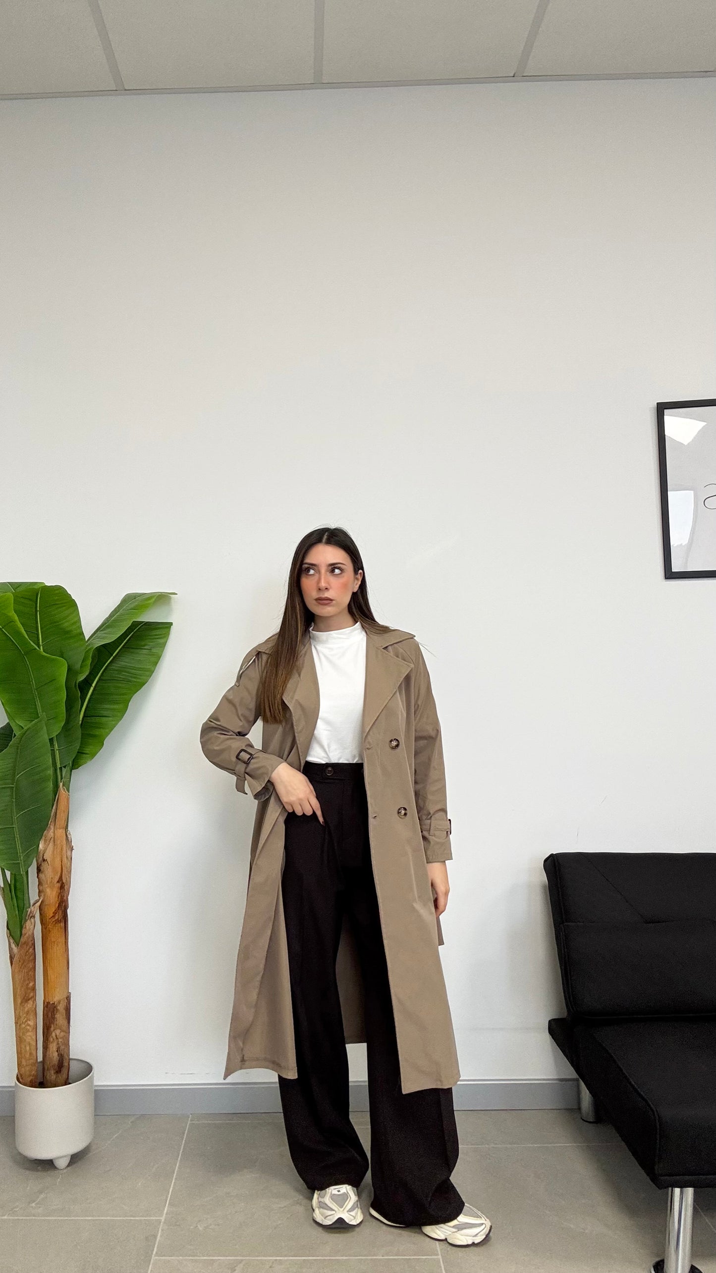 TRENCH IN COTONE MIDI