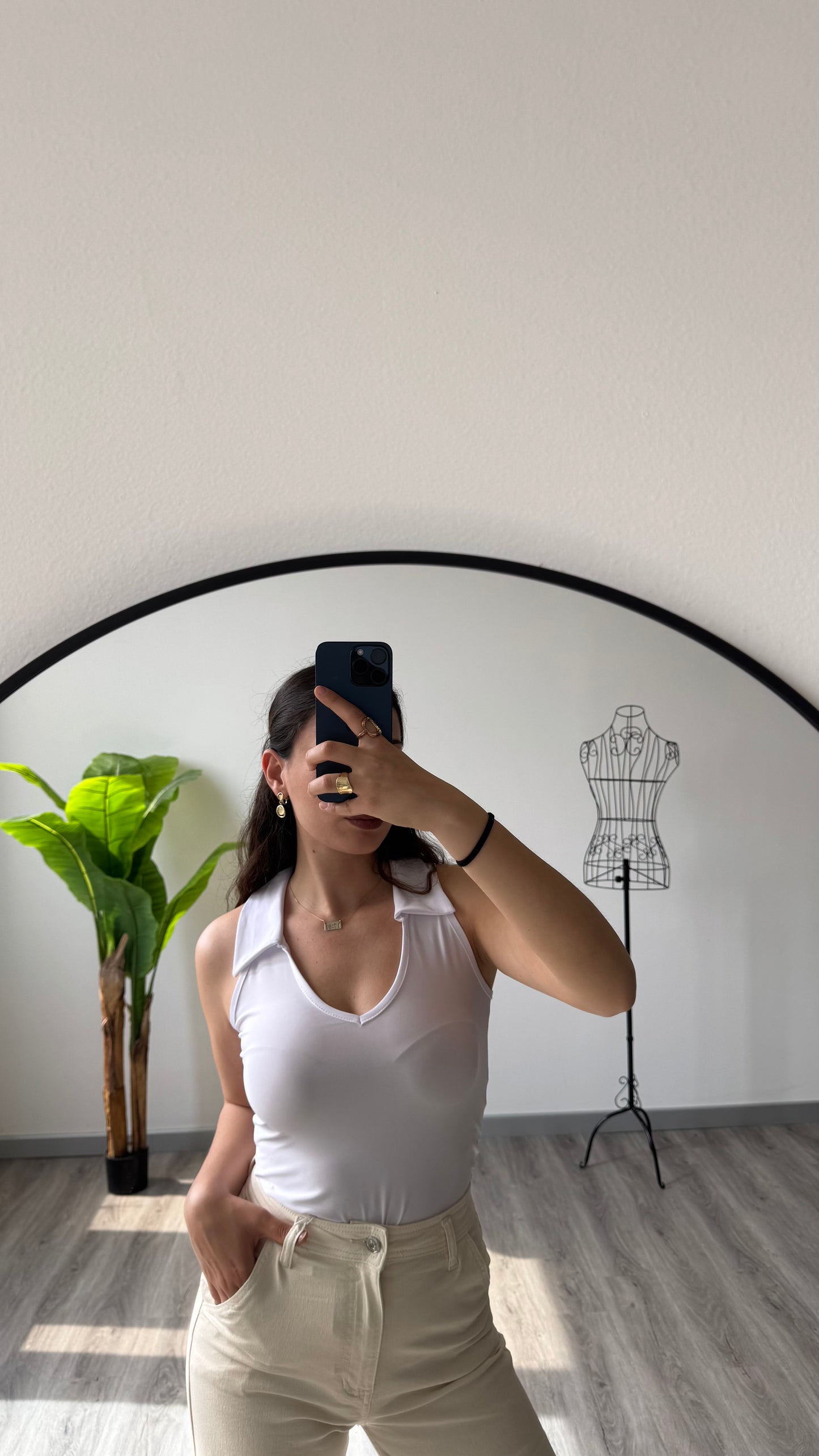 BODY SCOLLO CAMICIA