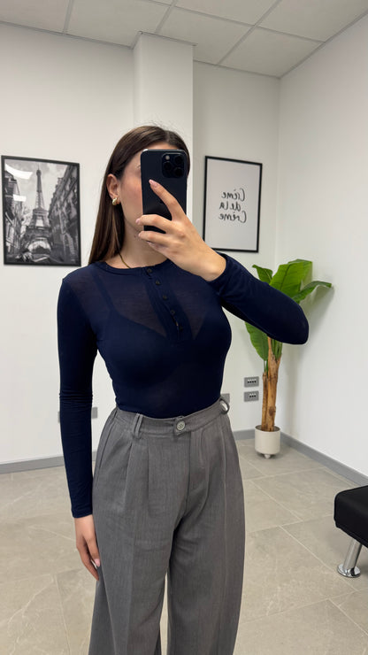 MAGLIA SEMI VELATA “BUTTON”