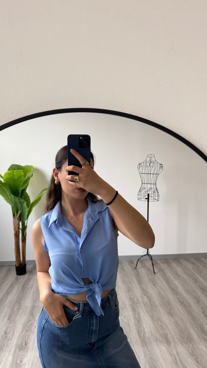 TOP CAMICIA CON NODO