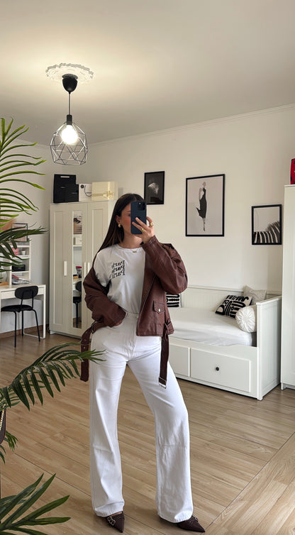 JEANS WIDE LEG WHITE