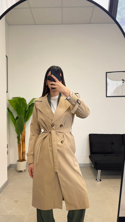 TRENCH IN COTONE BEIGE