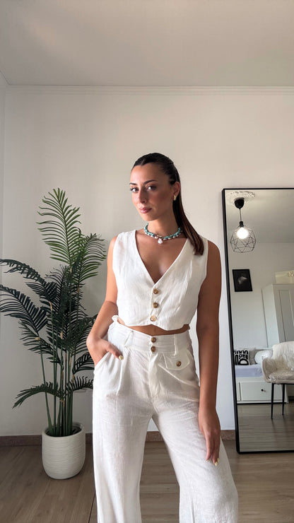COORD GILET “IN LINO”